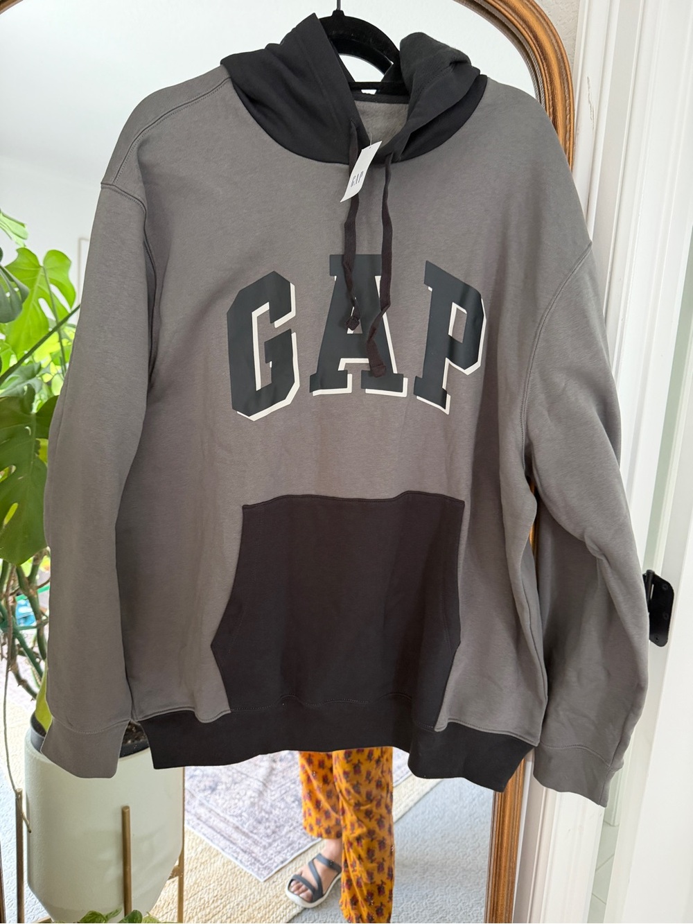 GAP Gray Hoodie with Black Hood & Pocket
